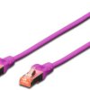 Patch cable, RJ45 plug, straight to RJ45 plug, straight, Cat 6, S/FTP, LSZH, 2 m, purple, DK-1644-020/VI