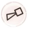 Soczewka przycisku 22mm płaska biała z symbolem BUCZEK M22-XDL-W-X17 218315