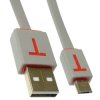 Kabel USB/MicroUSB 2.0 Szary 1m 2.4A płaski slim NEPOWER