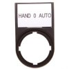 Tabliczka opisowa HAND-0-AUTO 50x30mm czarna 22mm prostokątna M22S-ST-D12 216493