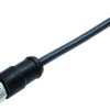 Sensor actuator cable, M12-cable socket, straight to open end, 4 pole, 5 m, PUR, black, 8 A, 77 0606 0000 50704-0500