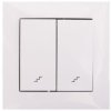 Wesa Łącznik Schodowy Podwójny Włącznik Świecznikowy Biały Lc-05