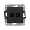 ICON Gniazdo podwójne 2xUSB C-C bez pola opisowego czarny mat 12IGUSBBO-8 KARLIK