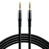 Kabel przewód silikonowy audio AUX wtyk - wtyk mini jack 3.5 mm stereo 100cm everActive CBS-1JB czarny