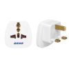 Adapter podróżny - World to UK, 250V/13A, biały,OR-AE-13175