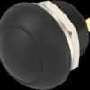 Pushbutton, 1 pole, black, unlit , 0.12 A/125 VAC, 0.2 A/50 VDC, 13.6 mm, IP68, 2329360-1