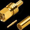 SMC crimp plug, gold-plated RG174/316