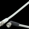 Sensor actuator cable, M8 cable plug, straight, A to M8 cable socket, angled, A, 3 pole/3 pole, 0.3 m, mPPE, gray, 3 A, EVF154