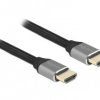 Delock HDMI kabel Wtyczka HDMI-A 0.5 m szary 83994 8K UHD, styki pozłacane , potrójne ekranowanie, eARC Kabel HDMI