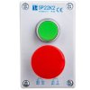 Kaseta sterownicza 2-otworowa zielony/przycisk grzybkowy czerwony 1Z 1R IP65 szara SP22K2\03-2