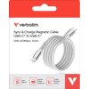 Charging cable, USB plug type C to USB plug type C, 1.2 m, gray, 31850