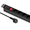Qoltec Listwa Zasilająca Pdu Antyprzeciążeniowa Do Rack 19 1U 16A 8Xfrench 2M