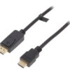 Cv0126 Kabel Displayport 1.2 Displayport Wtyk,Hdmi Wtyk 1M Czarny