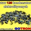 Zestaw kondensatorów elektrolitycznych 120 sztuk
