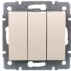 LOGI Łącznik potrójny śrubowy 10AX 250V kremowy 021090103 25136