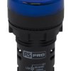 Kontrolka 24V ac/dc Niebieski RS PRO średnica wycięcia 22mm Montaż panelowy Śruba