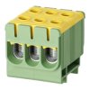 Złączka szynowa zgx 3x50 mm2 żółto - zielona (al/cu) Gep-00056