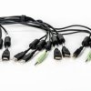 Vertiv Avocent CBL0116, 1,8 m, USB, USB, HDMI, USB, 2-HDMI, 2-USB, 1-3.5mm