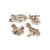 U-Fidgety - samoloty 4szt. - model mechaniczny do składania - fornir - 36 elementów - Ugearsmodels 70034