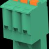 Pin header, 3 pole, pitch 5 mm, straight, green, 2350397-3