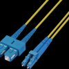 61952D-7,5M FO cable, LC duplex / SC duplex, 9/125µ, OS2, yellow, 7.5m