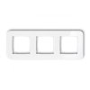 ICON Ramka uniwersalna potrójna zaokrąglona - efekt szkła (ramka: biała spód: biały) 0-0-IRSZ-3
