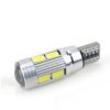 Żarówka LED W5W T10 10mm zimny biały 12V canbus 10smd 5730 soczewka