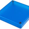 ABS miniature enclosure, (L x W x H) 80 x 80 x 15 mm, blue/transparent, IP54, 1551XXTBU
