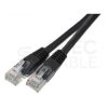 Patchcord UTP kat.6 kabel sieciowy LAN 2x RJ45 linka czarny 2m securityNET
