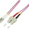 LogiLink FP4LS02 światłowodowe do światłowodów kabel 2.00 m fioletowy [1x złącze męskie LC - 1x złącze męskie SC] 50/125