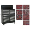 Sealey TBTPBCOMBO4 Tool Chest Combi 23 Drawer Ball Bearing Slides Blk + 446pc