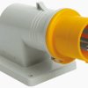 Złącze przemysłowe - zasilające 32A Wtyczka 110 V 2P + E Męski Scame Żółty Montaż ścienny IP44
