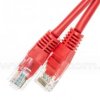 Patchcord UTP, kat.5e, 0,25m, czerwony