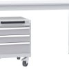 Manuflex SP1193.9006 Szafka narzędziowa BASETEC przenośna, wysokość użytkowa 400 mm z 4 szufladami, w kolorze srebra pod