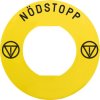 Label, Ø 60 mm, round, for emergency stop pushbutton, ZBY9730M