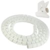 Elastyczny organizer biurkowy typu CABLEZIP maskownica do kabli i przewodów 2,6m 20mm biały