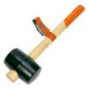 Młotek Gumowy, Czarny Z Drewnianą Rączką 60 Mm 450 G (39-005)
