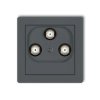 DECO Gniazdo multimedialne 3F DATA (Vectra) grafitowy mat 28DGMV