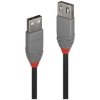 LINDY 36701 USB cable USB 2.0 USB-A plug, USB-A socket 0.50 m Black