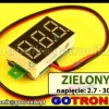 Woltomierz panelowy cyfrowy LED 2,7-30V ZIELONY