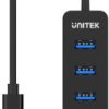Unitek H1117B Hub USB-C, 4 porty USB 3.1, aktywny, 10 W