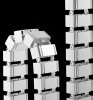 HZ 42 SL Desk cable guide, flexible, 30 joints, silver