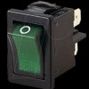 01855.1108-00 Rocker switch, 2-pin, OFF, green, illuminated