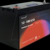 Lithium battery, LiFePO4, 12.8 V, 100 AH, 1280 Wh, BMS, LCD, IP6