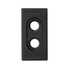 Płytka K45 pusta do złącz 2× RCA CINCH 45×22,5mm czarna