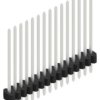 Pin header, 15 pole, pitch 1.27 mm, straight, black, 10060858