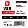 Opaski Zaciskowe 200 X 3,6Mm V20
