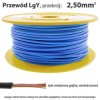 Przewód instalacyjny miedziany wielożyłowy LgY 2.50mm, linka, niebieski, 1mb