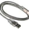 Kabel USB, dł. 1m, kolor: Przezroczysty
