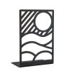 Podpórka do książek metalowa pejzaż geometryczny stojak dekoracyjny